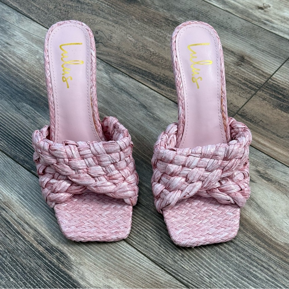 Lulu's Blush Woven Sandals